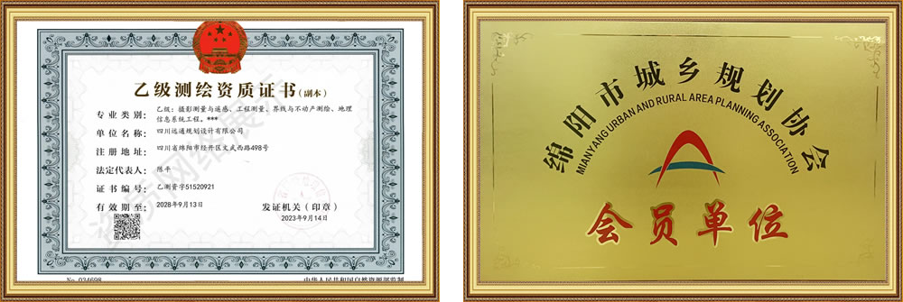 四川遠通規(guī)劃設計有限公司資質榮譽
